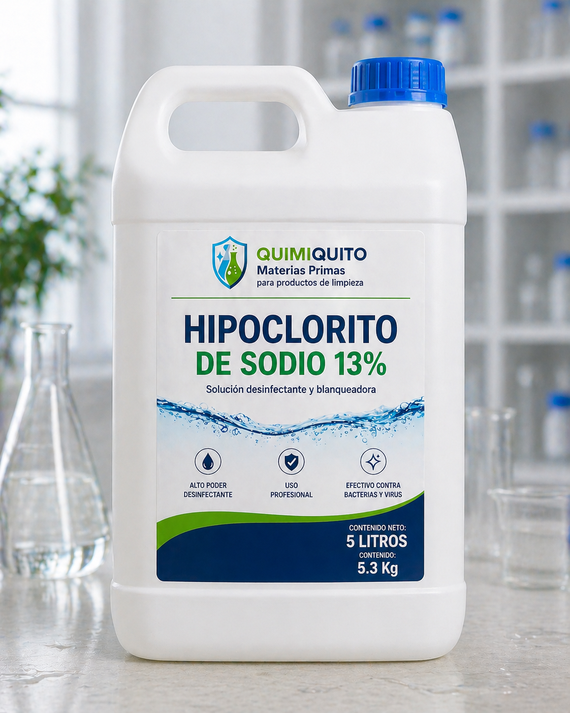 Hipoclorito de Sodio 13% (5.3Kg)
