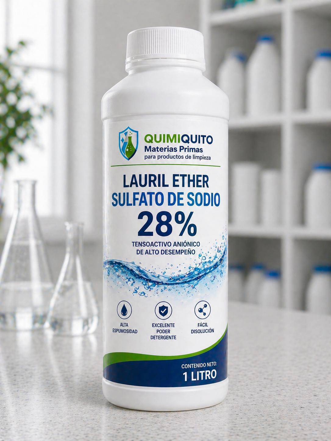 Lauril Ether Sulfato de Sodio 28% (1Lt)